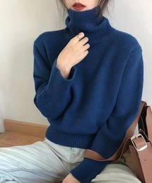 タートルニットセーター