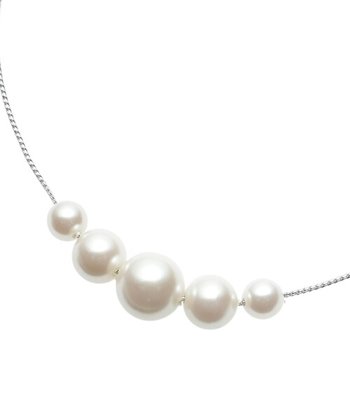 INDIVI（インディヴィ）の「【セレモニーにおすすめ！】パール調トップネックレス（ネックレス・レディース・オフホワイト・00）」の3枚目の写真