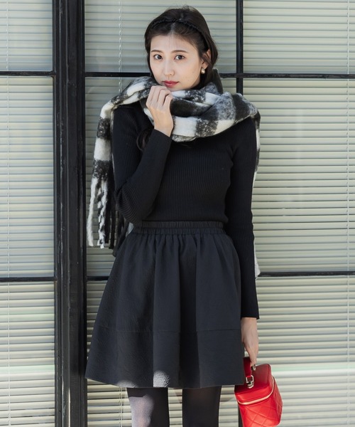 coca(coca)(コカ)の「【WEB限定セール】モヘヤタッチチェックマフラー(マフラー・レディース・A/C/B・ONE SIZE)」の4枚目の写真