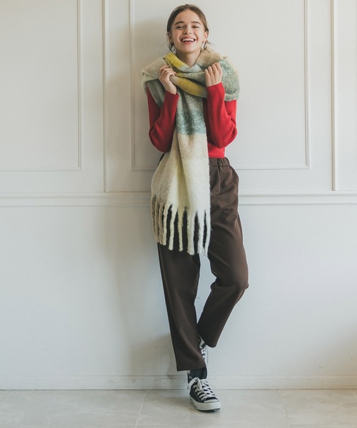 coca(coca)(コカ)の「【WEB限定セール】モヘヤタッチチェックマフラー(マフラー・レディース・A/C/B・ONE SIZE)」の10枚目の写真