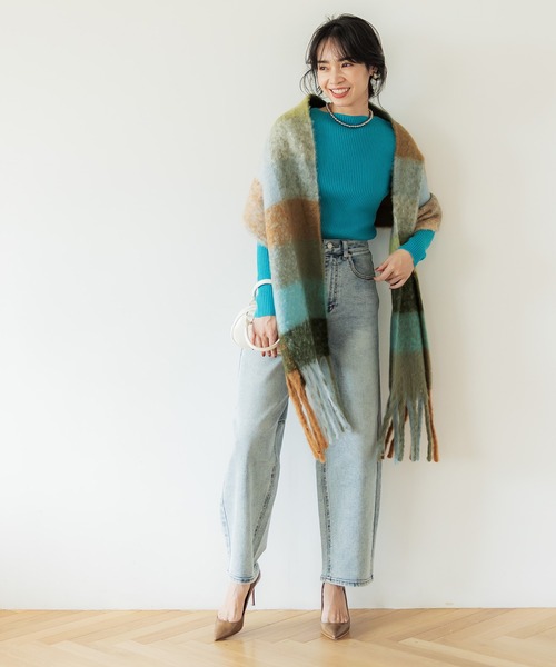 coca(coca)(コカ)の「【WEB限定セール】モヘヤタッチチェックマフラー(マフラー・レディース・A/C/B・ONE SIZE)」の13枚目の写真