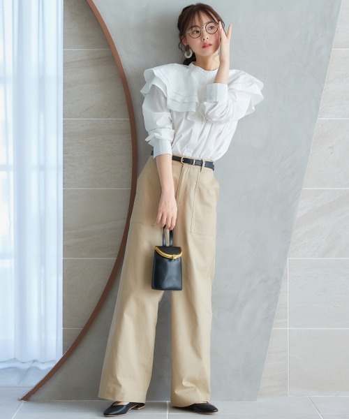 miclat(ミクラ)の「大きいサイズ ベイカーパンツ miclat(その他パンツ・レディース・ベージュ/ブラック・3L/5L/L/4L/LL)」の5枚目の写真
