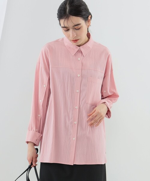 「Ray BEAMS」 「Name.」半袖シャツ ONE SIZE ブラウン系その他3 レディース Ray BEAMS（レイビームス）の「Ray BEAMS / オープン スリーブ