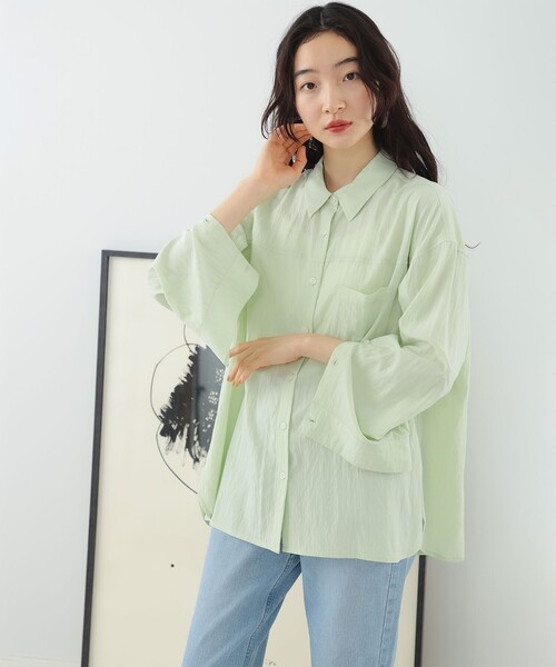 Ray BEAMS(レイビームス)の「Ray BEAMS / オープン スリーブ シャツ(シャツ/ブラウス・レディース・ミント/ピンク・ONE SIZE)」の14枚目の写真