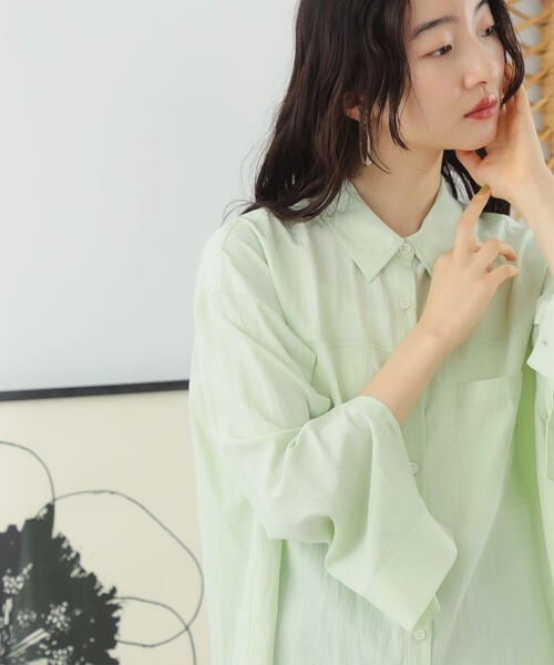 Ray BEAMS(レイビームス)の「Ray BEAMS / オープン スリーブ シャツ(シャツ/ブラウス・レディース・ミント/ピンク・ONE SIZE)」の15枚目の写真