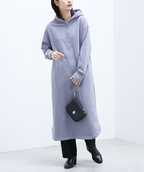 BEAMS HEART(ビームスハート)の「BEAMS HEART / フーディージップ カットワンピース(ワンピース・レディース・ナチュラル/ブルー系その他/ダークブラウン・FREE)」の21枚目の写真