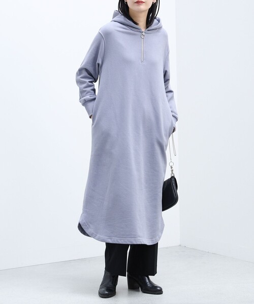 BEAMS HEART(ビームスハート)の「BEAMS HEART / フーディージップ カットワンピース(ワンピース・レディース・ナチュラル/ブルー系その他/ダークブラウン・FREE)」の22枚目の写真