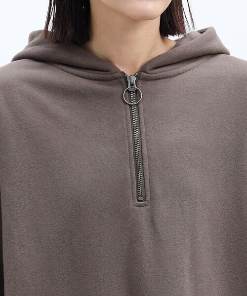 BEAMS HEART(ビームスハート)の「BEAMS HEART / フーディージップ カットワンピース(ワンピース・レディース・ナチュラル/ブルー系その他/ダークブラウン・FREE)」の6枚目の写真