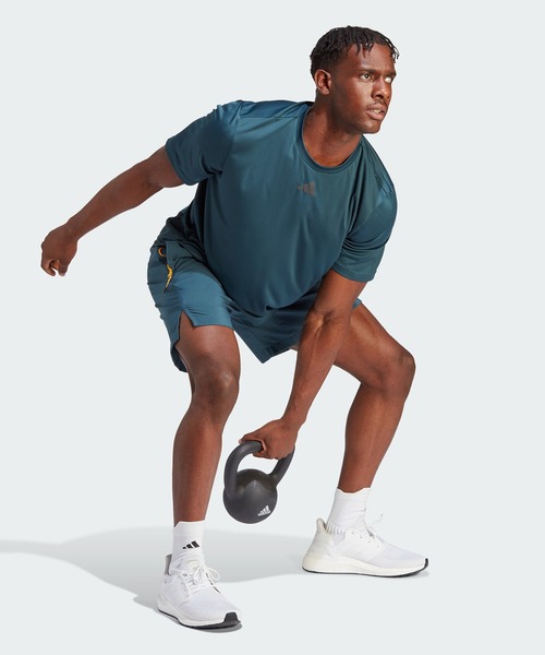 adidas（アディダス）の「HIIT スローガン トレーニングTシャツ / アディダス adidas（Tシャツ/カットソー・メンズ・Black/ターコイズブルー・MEDIUM/LARGE/3XL/X-LARGE/XX-LARGE/SMALL/X-SMALL）」の10枚目の写真