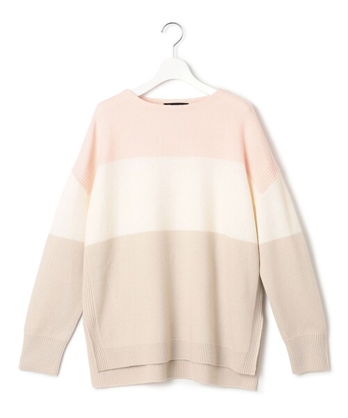 23区(ニジュウサンク)の「【洗える】ウールカシミヤ カラーブロック ニット(ニット/セーター・レディース・ピンク系1/アイボリー系1/スモーキーグリーン系1/ブラック系1・38)」の11枚目の写真
