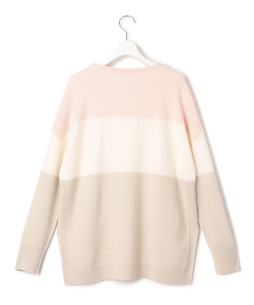 23区(ニジュウサンク)の「【洗える】ウールカシミヤ カラーブロック ニット(ニット/セーター・レディース・ピンク系1/アイボリー系1/スモーキーグリーン系1/ブラック系1・38)」の12枚目の写真
