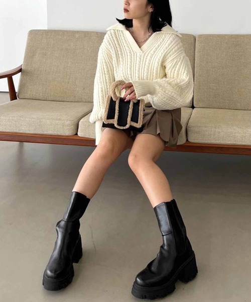 NANEA(ナネア)の「ショルダーバッグ ムートン調(ショルダーバッグ・レディース・ブラック・フリー)」の15枚目の写真
