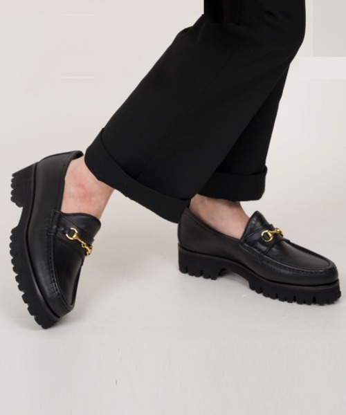 Daniele Lepori（ダニエル レポリ）の「【Daniele Lepori/ダニエル レポリ】厚底 ビットローファー 本革（ローファー・レディース・ブラック×ゴールド/ブラック×シルバー・37/39/36/38）」の6枚目の写真