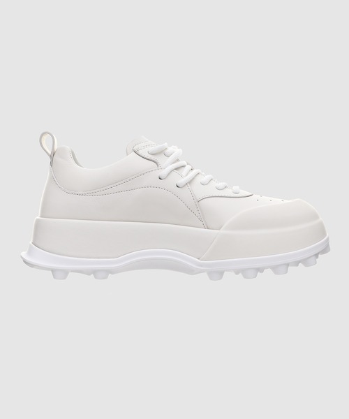 JIL SANDER ラウンドトゥ レースアップ スニーカー ホワイト JIL SANDER ホワイト スニーカー