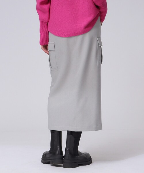 GALLEST（ギャレスト）の「ウールサージカーゴスカート（スカート・レディース・ブラック/ベージュ/グレー・40/38/36/05）」の8枚目の写真