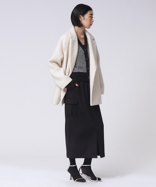 GALLEST（ギャレスト）の「ウールサージカーゴスカート（スカート・レディース・ブラック/ベージュ/グレー・40/38/36/05）」の10枚目の写真