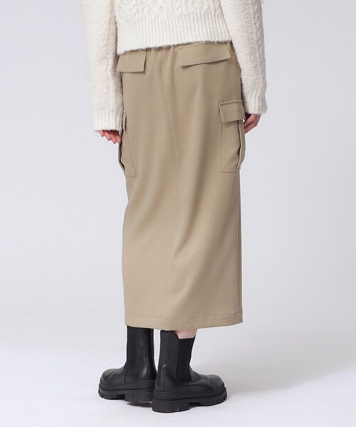 GALLEST（ギャレスト）の「ウールサージカーゴスカート（スカート・レディース・ブラック/ベージュ/グレー・40/38/36/05）」の14枚目の写真
