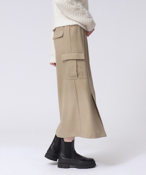 GALLEST（ギャレスト）の「ウールサージカーゴスカート（スカート・レディース・ブラック/ベージュ/グレー・40/38/36/05）」の15枚目の写真