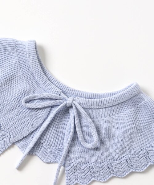 apres les cours(アプレレクール)の「【フォーマル対応】フリル衿2WAYカーディガン(カーディガン/ボレロ・キッズ・サックスブルー/オフホワイト・110/140/130/90/120/100/80)」の13枚目の写真