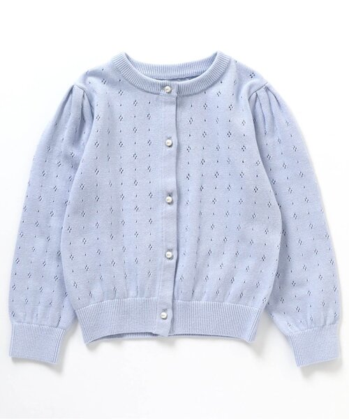 apres les cours(アプレレクール)の「【フォーマル対応】フリル衿2WAYカーディガン(カーディガン/ボレロ・キッズ・サックスブルー/オフホワイト・110/140/130/90/120/100/80)」の16枚目の写真