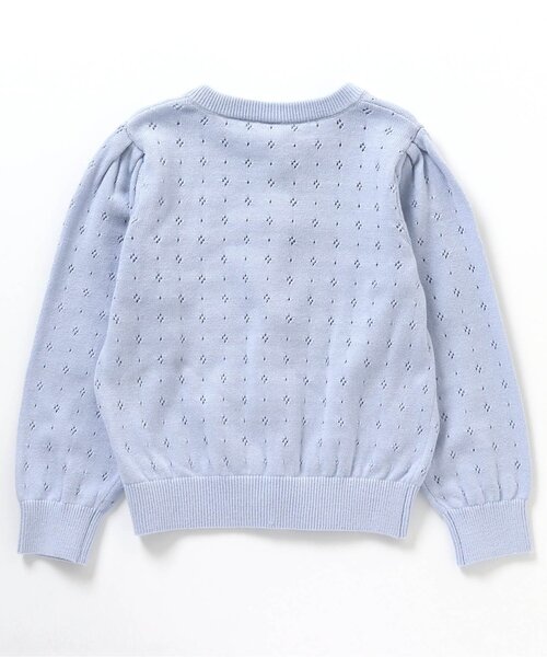 apres les cours(アプレレクール)の「【フォーマル対応】フリル衿2WAYカーディガン(カーディガン/ボレロ・キッズ・サックスブルー/オフホワイト・110/140/130/90/120/100/80)」の17枚目の写真