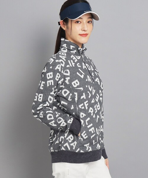 adabat（アダバット）の「◆ランダムロゴデザイン ハーフジッププルオーバー（Tシャツ/カットソー・レディース・ライトグレー系3/ブルー系その他5・40/38/42/36）」の4枚目の写真