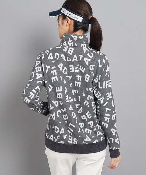 adabat（アダバット）の「◆ランダムロゴデザイン ハーフジッププルオーバー（Tシャツ/カットソー・レディース・ライトグレー系3/ブルー系その他5・40/38/42/36）」の5枚目の写真