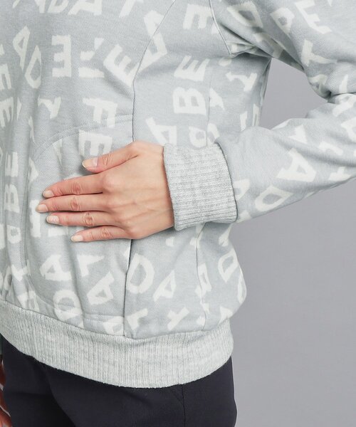 adabat（アダバット）の「◆ランダムロゴデザイン ハーフジッププルオーバー（Tシャツ/カットソー・レディース・ライトグレー系3/ブルー系その他5・40/38/42/36）」の14枚目の写真