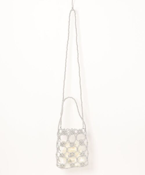 Miscere（ミスケーレ）の「☆ パールミニバッグ AS-0103T（ショルダーバッグ・メンズ・ホワイト/シルバー・FREE）」の2枚目の写真