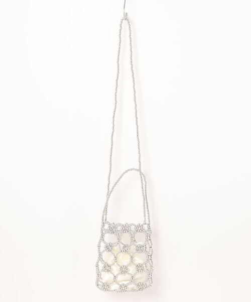 Miscere（ミスケーレ）の「☆ パールミニバッグ AS-0103T（ショルダーバッグ・メンズ・ホワイト/シルバー・FREE）」の3枚目の写真