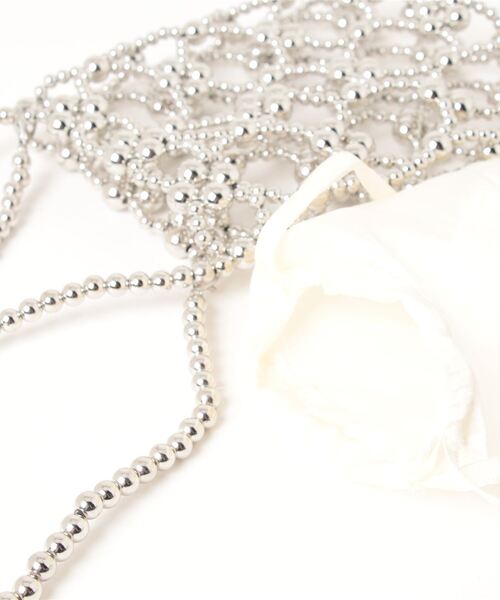 Miscere（ミスケーレ）の「☆ パールミニバッグ AS-0103T（ショルダーバッグ・メンズ・ホワイト/シルバー・FREE）」の5枚目の写真