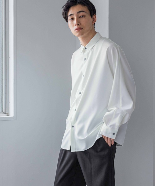 LOWRYS FARM(ローリーズファーム)の「ツイルLINONドルマンシャツ 104930(シャツ/ブラウス・メンズ・ホワイト/ベージュ/ブルー・LARGE/MEDIUM)」の6枚目の写真