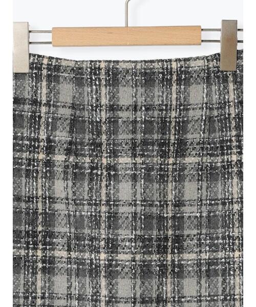 Samansa Mos2 blue（サマンサモスモスブルー）の「ツイードチェックタイトスカート（スカート・レディース・ベージュ/マスタード/グレー・F）」の19枚目の写真