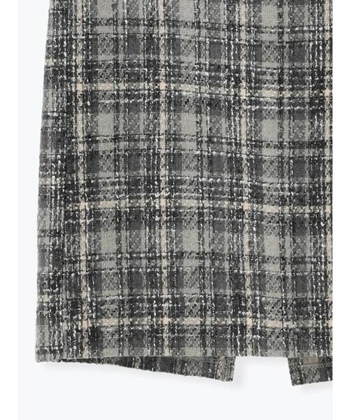 Samansa Mos2 blue（サマンサモスモスブルー）の「ツイードチェックタイトスカート（スカート・レディース・ベージュ/マスタード/グレー・F）」の11枚目の写真