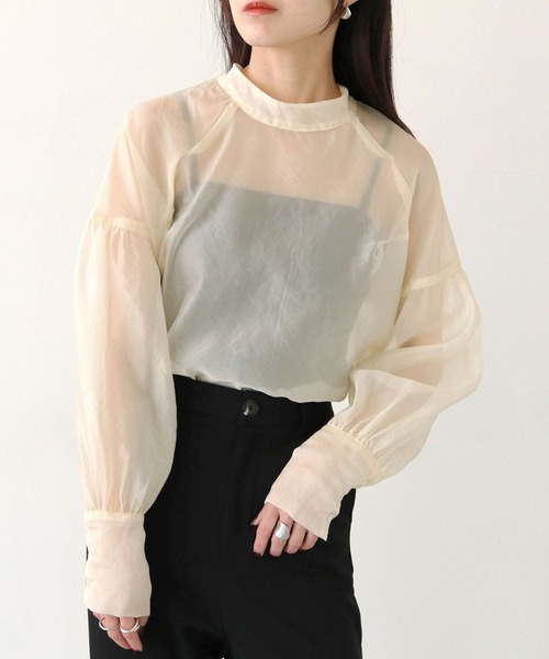 cheriella(シェリエラ)の「【cheriella】WEB限定オーガンジーボリュームスリーブブラウス(シャツ/ブラウス・レディース・グレー/ブラック/アイボリー・M)」の18枚目の写真