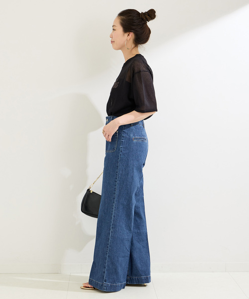 B.C STOCK(ベーセーストック)の「ローライズソフトフレアパチポケJEAN(デニムパンツ・レディース・ブルー/ブルー系その他・SMALL/MEDIUM)」の4枚目の写真