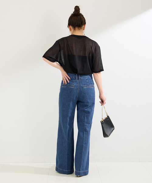 B.C STOCK(ベーセーストック)の「ローライズソフトフレアパチポケJEAN(デニムパンツ・レディース・ブルー/ブルー系その他・SMALL/MEDIUM)」の5枚目の写真