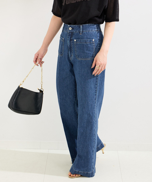 B.C STOCK(ベーセーストック)の「ローライズソフトフレアパチポケJEAN(デニムパンツ・レディース・ブルー/ブルー系その他・SMALL/MEDIUM)」の7枚目の写真
