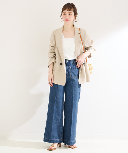 B.C STOCK(ベーセーストック)の「ローライズソフトフレアパチポケJEAN(デニムパンツ・レディース・ブルー/ブルー系その他・SMALL/MEDIUM)」の10枚目の写真