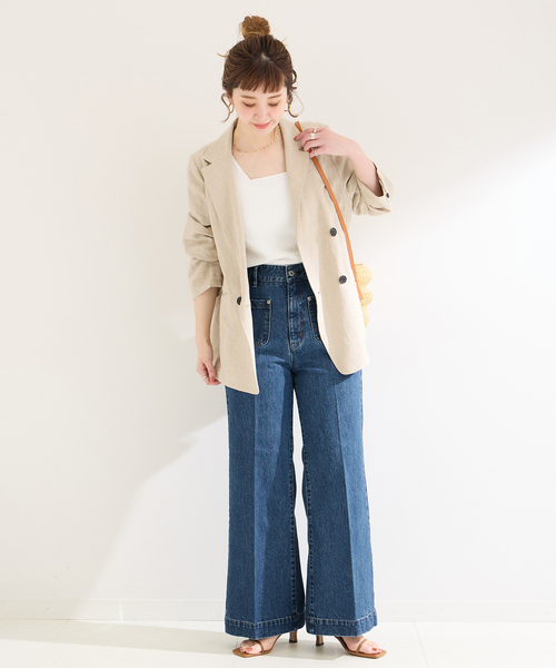 B.C STOCK(ベーセーストック)の「ローライズソフトフレアパチポケJEAN(デニムパンツ・レディース・ブルー/ブルー系その他・SMALL/MEDIUM)」の11枚目の写真