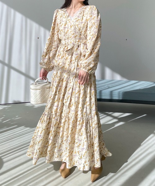 mysty woman（ミスティウーマン）の「【上西星来さんコラボ】カシュクール花柄ワンピース 104740（ワンピース・レディース・ホワイト系その他/ブラック系その他/ホワイト系その他2/ブラック系その他2・FREE）」の18枚目の写真