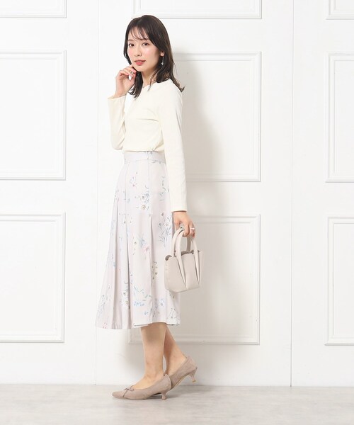 couture brooch（クチュールブローチ）の「◆【オフィスにも◎】ハートネックテレコトップス（Tシャツ/カットソー・レディース・ピンク系/オフホワイト/ブラック・38/40/42）」の6枚目の写真