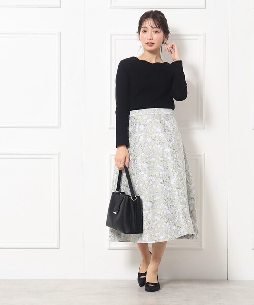 couture brooch（クチュールブローチ）の「◆【オフィスにも◎】ハートネックテレコトップス（Tシャツ/カットソー・レディース・ピンク系/オフホワイト/ブラック・38/40/42）」の17枚目の写真