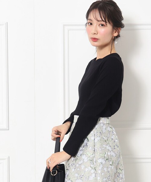 couture brooch（クチュールブローチ）の「◆【オフィスにも◎】ハートネックテレコトップス（Tシャツ/カットソー・レディース・ピンク系/オフホワイト/ブラック・38/40/42）」の21枚目の写真