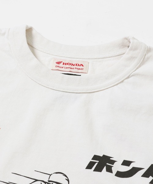 GYPSY&SONS（ジプシーアンドサンズ）の「HONDA×GS BAGGY  TEE (racer)　ホンダコラボジーエスバギーティーレーサー（Tシャツ/カットソー・メンズ・アイボリー/ブラック・LARGE/MEDIUM）」の7枚目の写真