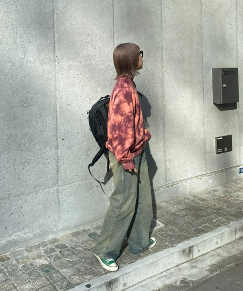 SOUNDSGOOOOD（サウンズグッド）の「■【SOUNDS GOOOOD / サウンズグッド】タイダイ染めスウェット（スウェット・メンズ・ブルー/レッド・ONE SIZE）」の4枚目の写真