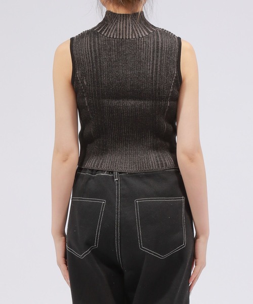 PAGEBOY（ページボーイ）の「ハーフZIPリブハイネックニット（ニット/セーター・レディース・ブラック/オフホワイト/ブルー・FREE）」の17枚目の写真