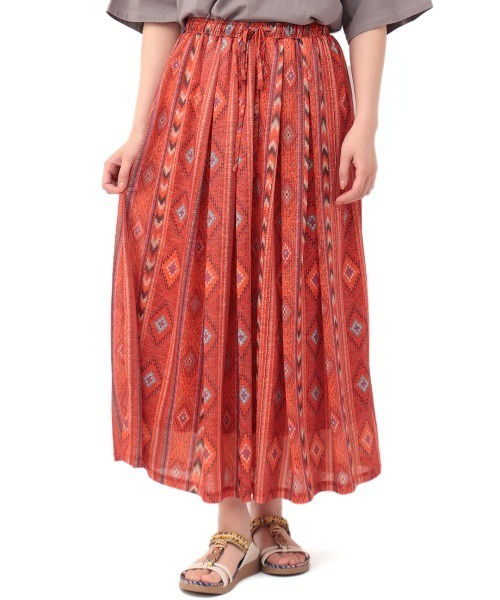 チチカカ(チチカカ)の「エスパンディキカプリントスカート(スカート・レディース・レッド/グリーン/ブルー・FREE)」の15枚目の写真