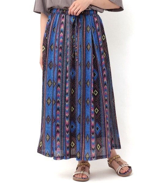 チチカカ(チチカカ)の「エスパンディキカプリントスカート(スカート・レディース・レッド/グリーン/ブルー・FREE)」の8枚目の写真