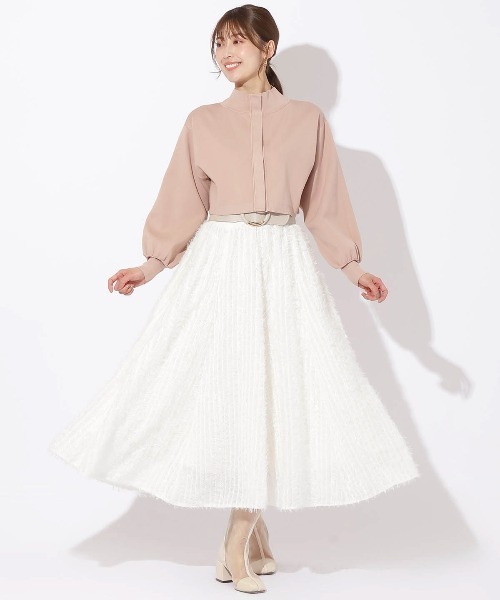 美品♡ルネ パールボタン ボレロ クロップド ニット ジャケット ピンクベージュ 美品♡ルネ パールボタン ボレロ クロップド ニット ジャケット